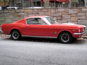 red 1965 mustang