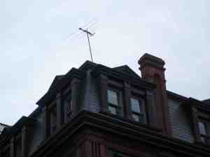 TV antenna in modern day Manhattan or rooftop art?
