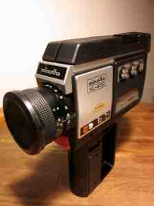 The Minolta super 8 mm movie camera that filmed Lou Reed in concert.