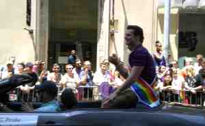 Grand Marshall actor Jonathan Groff.