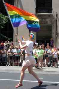 Fleet of foot flag waver.