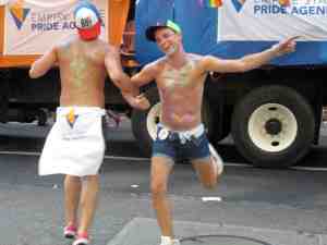 Dancing in the street.