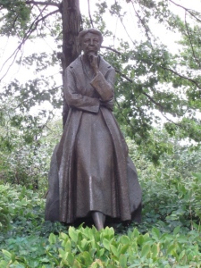 Monument in Riverside Park to humanitarian and first lady Eleanor Roosevelt.