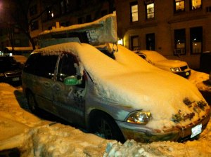 Mystery canoe-like contraption on roof.