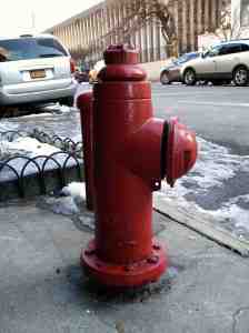 West 70th Street fire hydrant: hipster red.