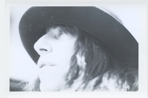 Looking up Patti Smith's nose.